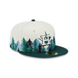 Off White Houston Astros Outdoor Patch Dark Green Visor Toast Bottom 59FIFTY Fitted