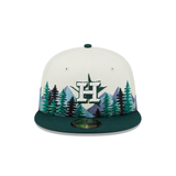 Off White Houston Astros Outdoor Patch Dark Green Visor Toast Bottom 59FIFTY Fitted