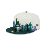 Off White Los Angeles Dodgers Outdoor Patch Dark Green Visor Toast Bottom 59FIFTY Fitted