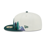 Off White Los Angeles Dodgers Outdoor Patch Dark Green Visor Toast Bottom 59FIFTY Fitted
