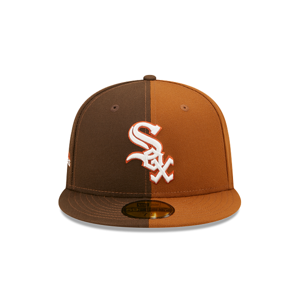 Split Chicago White Sox Rust Orange Bottom 2005 World Series Side Patch New Era 59Fifty Fitted