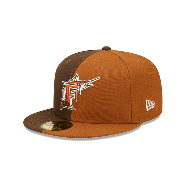 Florida Marlins New Era Custom Orange Side Patch 59FIFTY Fitted Hat, 7 3/8 / Orange