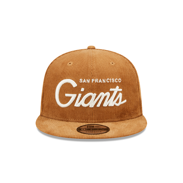 Tan San Francisco Giants Corduroy Script Green Bottom New Era 9Fifty Snapback