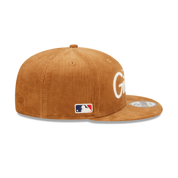 Tan San Francisco Giants Corduroy Script Green Bottom New Era 9Fifty Snapback