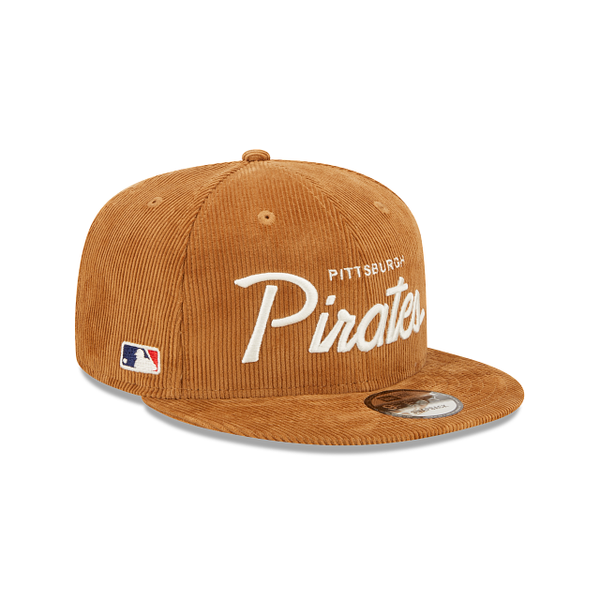Tan Pittsburgh Pirates Corduroy Script Green Bottom New Era 9Fifty Sna Exclusive Fitted Inc