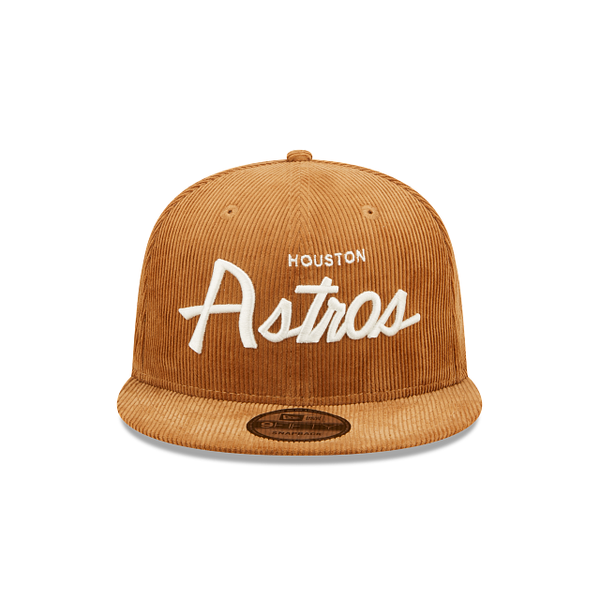 Tan Houston Astros Corduroy Script Green Bottom New Era 9Fifty Snapback