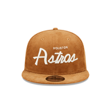 Tan Houston Astros Corduroy Script Green Bottom New Era 9Fifty Snapback