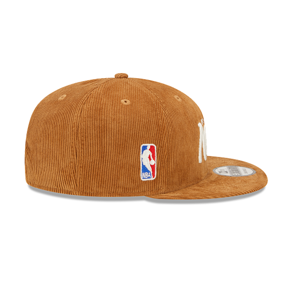Tan Brooklyn Nets Corduroy Script Green Bottom New Era 9Fifty Snapback