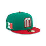 Kelly Green Mexico Red Visor Gray Bottom 2023 World Baseball Classic New Era 59Fifty Fitted