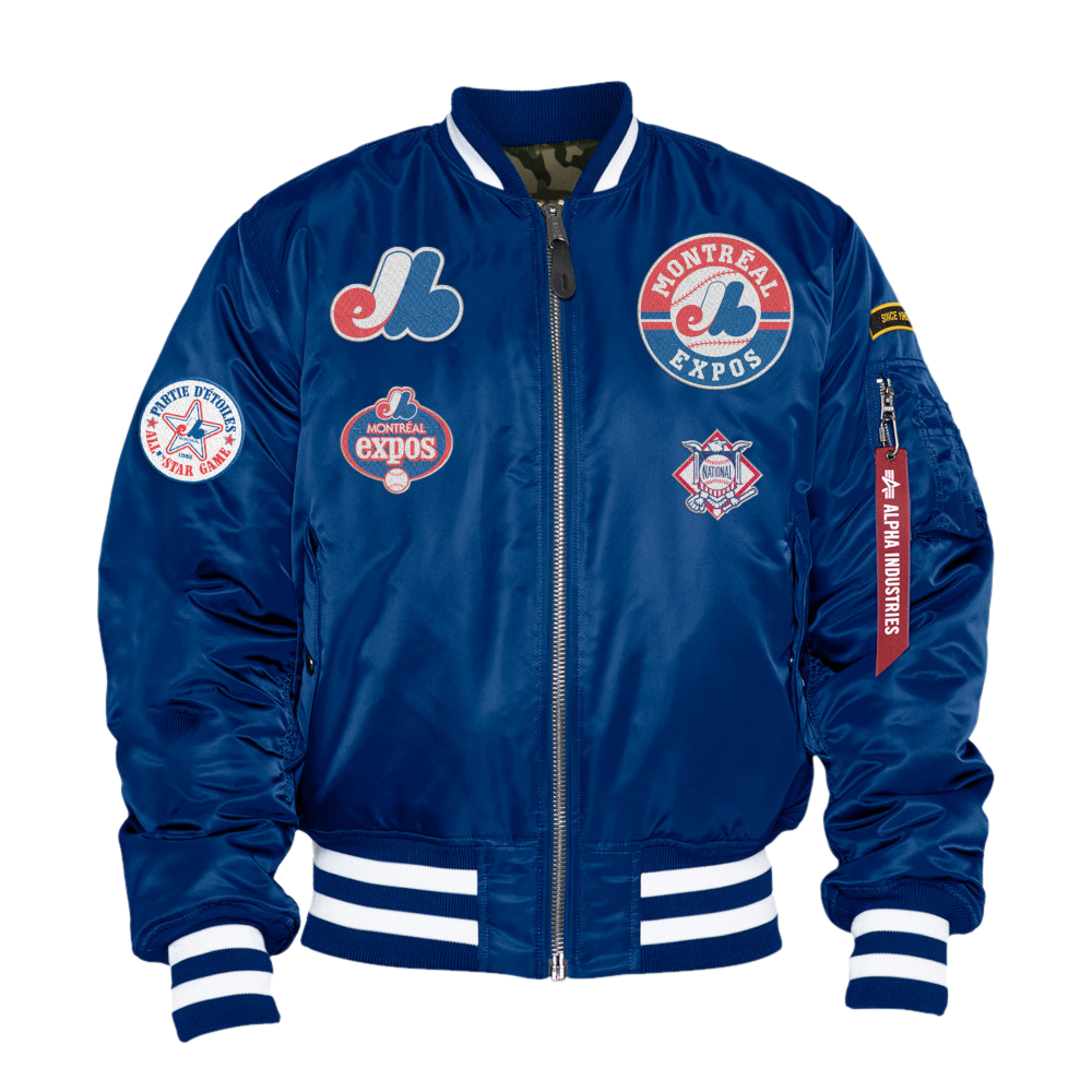 Royal Blue Montreal Expos Alpha Industries X New Era Reversible MA-1 B –  Exclusive Fitted