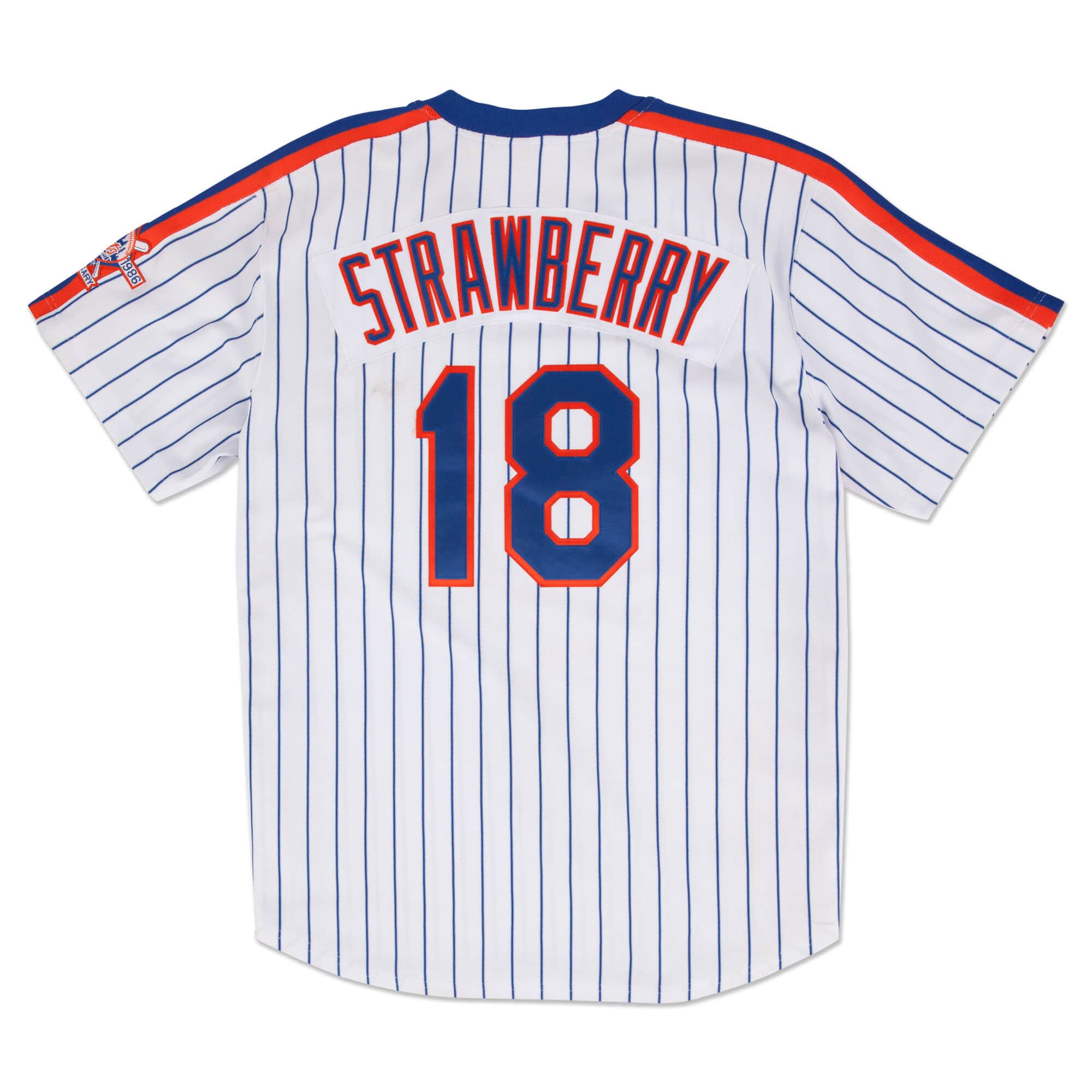 Youth Mitchell & Ness Darryl Strawberry White New York Mets Sublimated Player T-Shirt Size: Medium