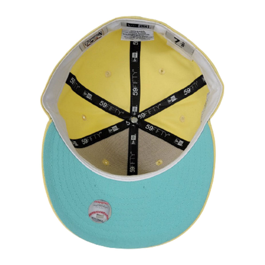 HOUSTON ASTROS 2005 WORLD SERIES SOFT YELLOW TEAL BRIM NEW ERA