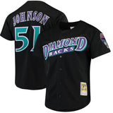 Arizona Diamondbacks Randy Johnson Mitchell & Ness Black Fashion Cooperstown Collection Mesh Batting Practice Jersey