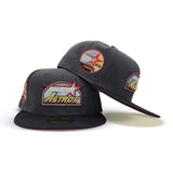 Dark Gray Houston Astros Black Visor Red Bottom 35 Great Years Side Patch New Era 59Fifty Fitted