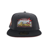 Dark Gray Houston Astros Black Visor Red Bottom 35 Great Years Side Patch New Era 59Fifty Fitted