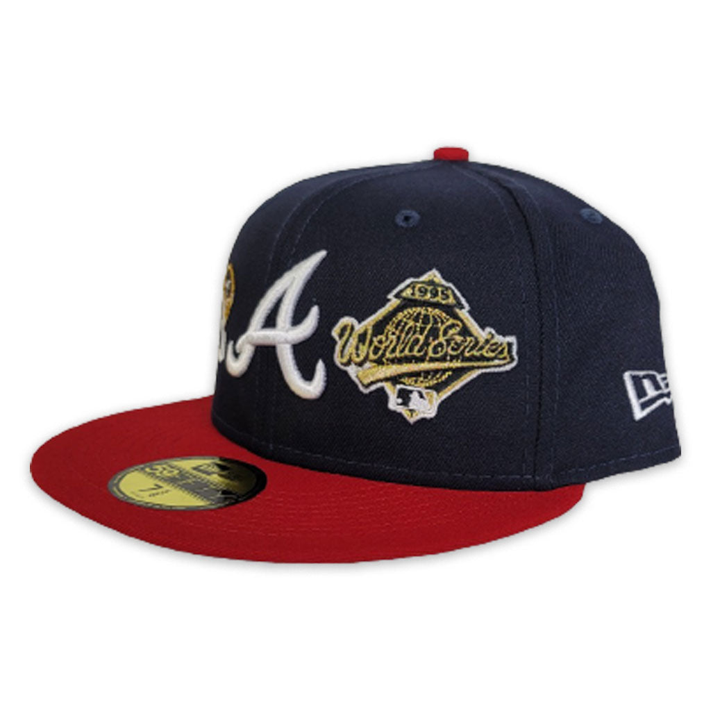  New Era Atlanta Braves 59FIFTY 4X World Series Champions Crown  Retro Fitted Cap, Hat : Sports & Outdoors