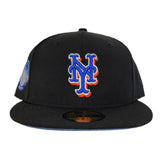 BLACK NEW YORK METS ICY BLUE BOTTOM NEW ERA 59FIFTY FITTED HAT