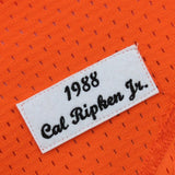 Baltimore Orioles Cal Ripken Jr Mitchell & Ness Orange 1988 Authentic Mesh Batting Practice Jersey