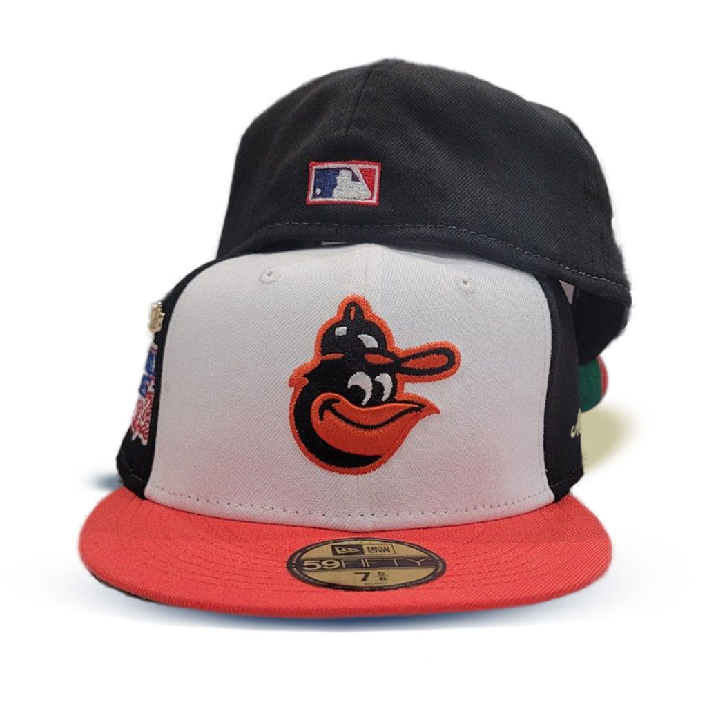Navy Blue Milwaukee Braves Red Visor Green Bottom 1957 World Series Side  Patch 59FIFTY DAY New Era 59Fifty Fitted
