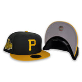 Black Yellow Pittsburgh Pirates Gray Bottom 1971 World Series Side Patch New Era 59Fifty Fitted