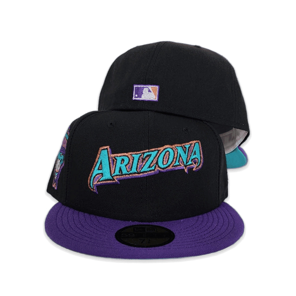 New Era Arizona Diamondbacks Fitted Grey Bottom Teal Purple (1998  Inaugural Season Embroidery)