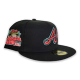Black Atlanta Braves Mint Green Bottom 2000 All Star Game Patch New Era 59Fifty Fitted