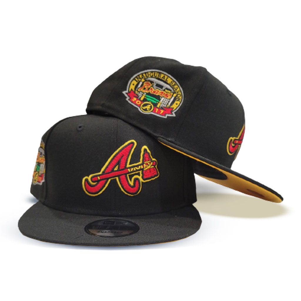 New Era Atlanta Braves MLB Black & Yellow 9FIFTY Snapback Hat