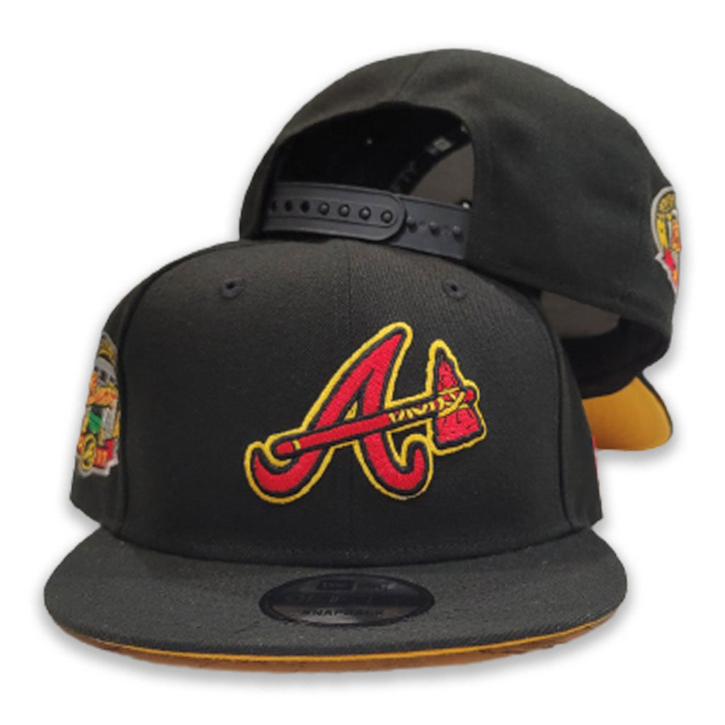 Black Atlanta Braves Yellow Bottom 2017 Inaugural Season Side Patch New Era  9Fifty Snapback