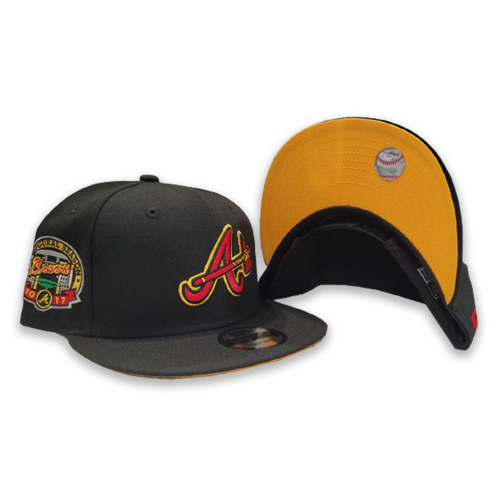 Just Caps Black Crown Atlanta Braves 59FIFTY Fitted Hat – New Era Cap