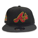 Black Atlanta Braves Yellow Bottom 2017 Inaugural Season Side Patch New Era 9Fifty Snapback