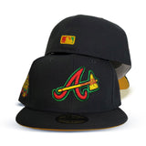 Black Atlanta Braves Yellow Bottom 2021 All Star Game Side Patch New Era 59Fifty Fitted Hat