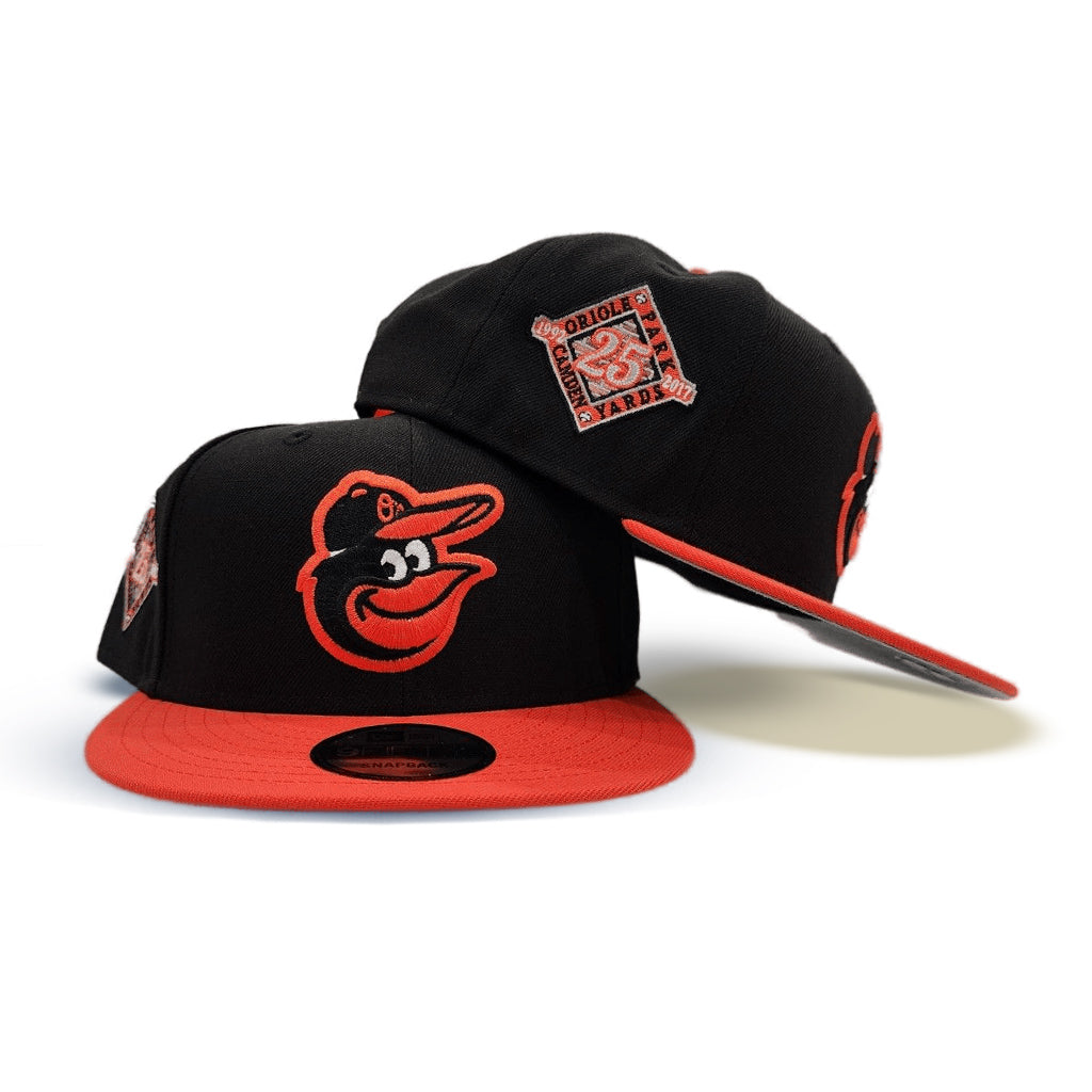 New Era 59FIFTY Baltimore Orioles 25th Anniversary Patch Jersey Hat- Black, Orange Black/Orange / 7