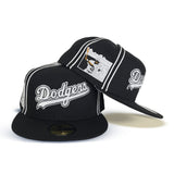 Black Brooklyn Dodger Gray Bottom Jackie Robinson 75th Years Side Patch New Era 59Fifty Fitted