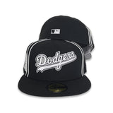 Black Brooklyn Dodger Gray Bottom Jackie Robinson 75th Years Side Patch New Era 59Fifty Fitted