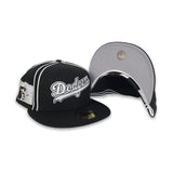 Black Brooklyn Dodger Gray Bottom Jackie Robinson 75th Years Side Patch New Era 59Fifty Fitted