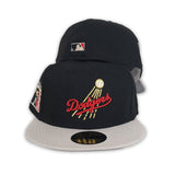 Black Brooklyn Dodger Stone Visor Gray Bottom Jackie Robinson 75th Years Side Patch New Era 59Fifty Fitted