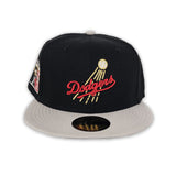 Black Brooklyn Dodger Stone Visor Gray Bottom Jackie Robinson 75th Years Side Patch New Era 59Fifty Fitted