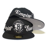 Black Brooklyn Nets Gray Bottom City Nickname 59Fifty Fitted