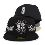 Black Brooklyn Nets Gray Bottom City Nickname 59Fifty Fitted