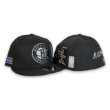 Black Brooklyn Nets Grey Bottom City Transit 59Fifty Fitted