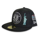 Black Brooklyn Nets Grey Bottom City Transit 59Fifty Fitted