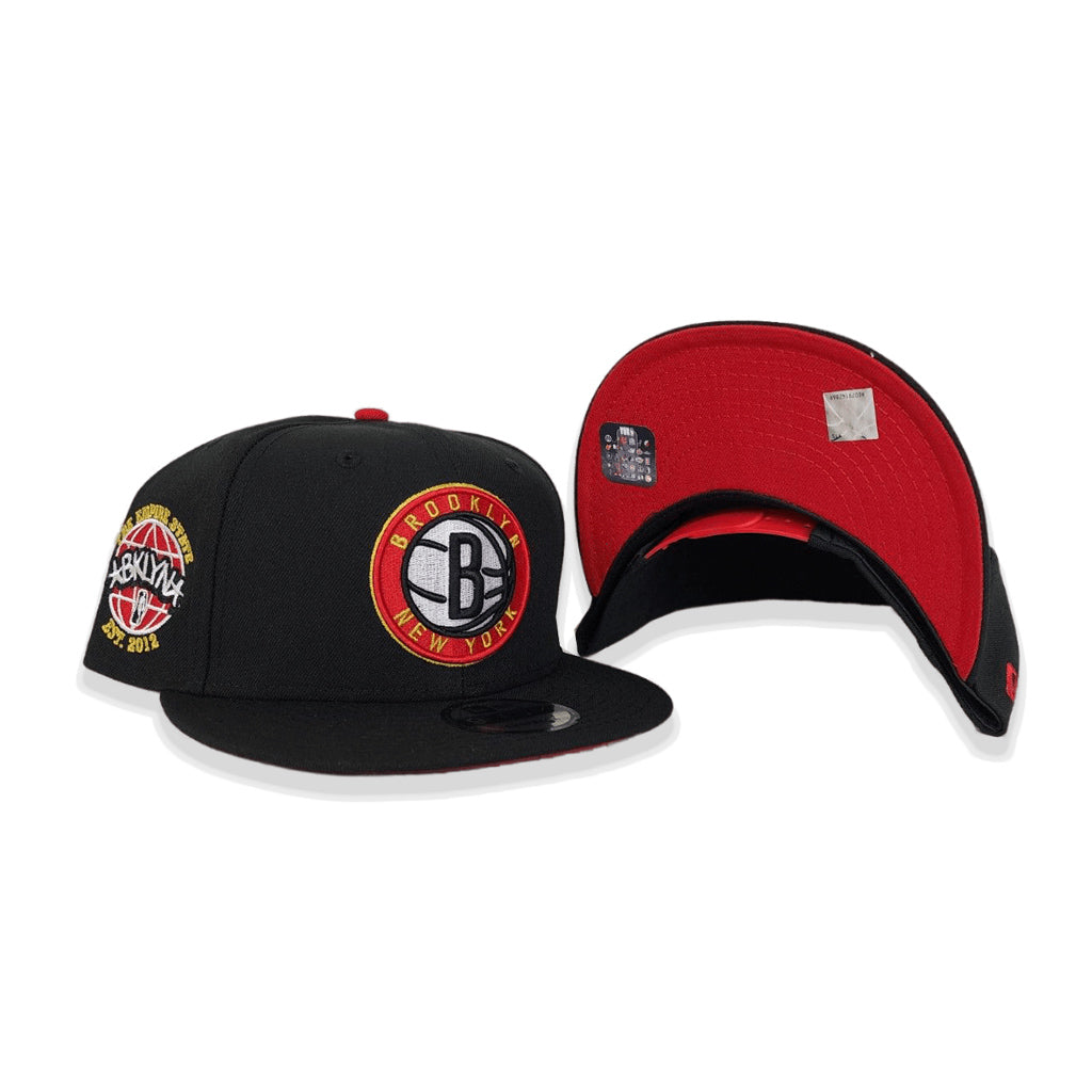 Off White Brooklyn Nets Red Bottom The Empire State Side Patch New Era 9FIFTY Snapback