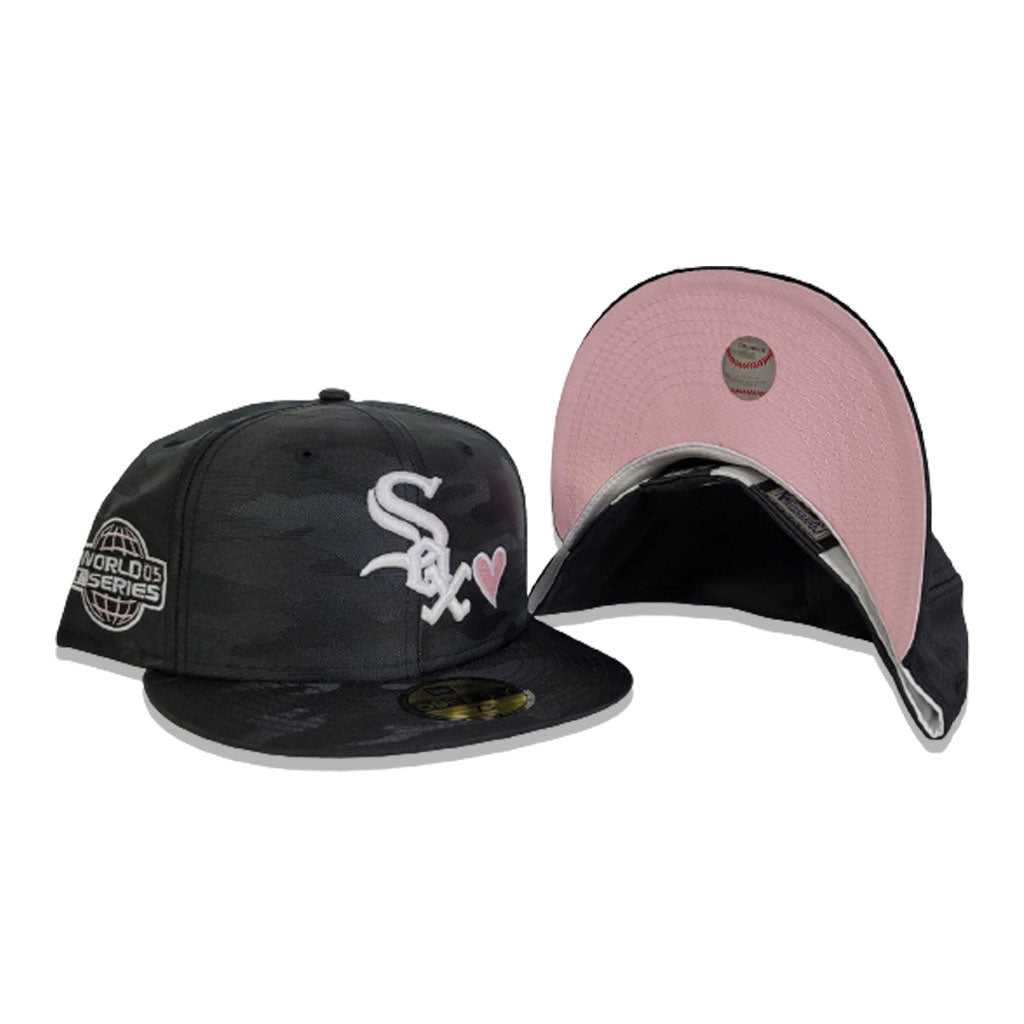 Black Camo Chicago White Sox Heart Pink Bottom 2005 World Series Side patch New Era 59Fifty Fitted