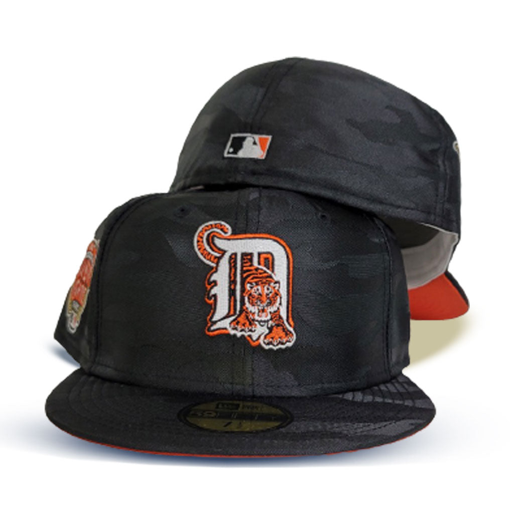Black Camo Detroit Tigers Orange Bottom 2005 All Star Game Side Patch New Era 59Fifty Fitted