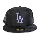 Black Camo Los Angeles Dodgers Lavender Purple Bottom 2020 World Champions New Era 59Fifty Fitted