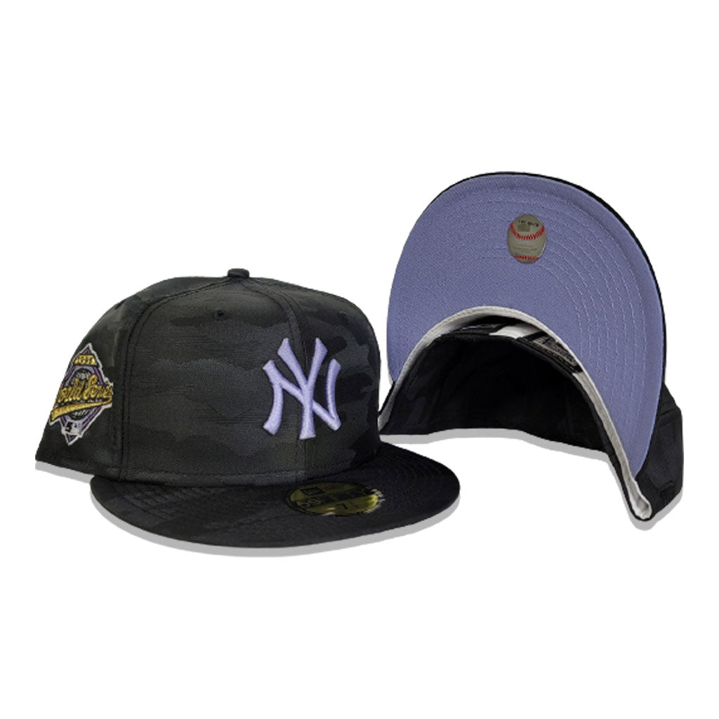Black Camo New York Yankees Lavender Purple Bottom 1996 World Series New Era 59Fifty Fitted