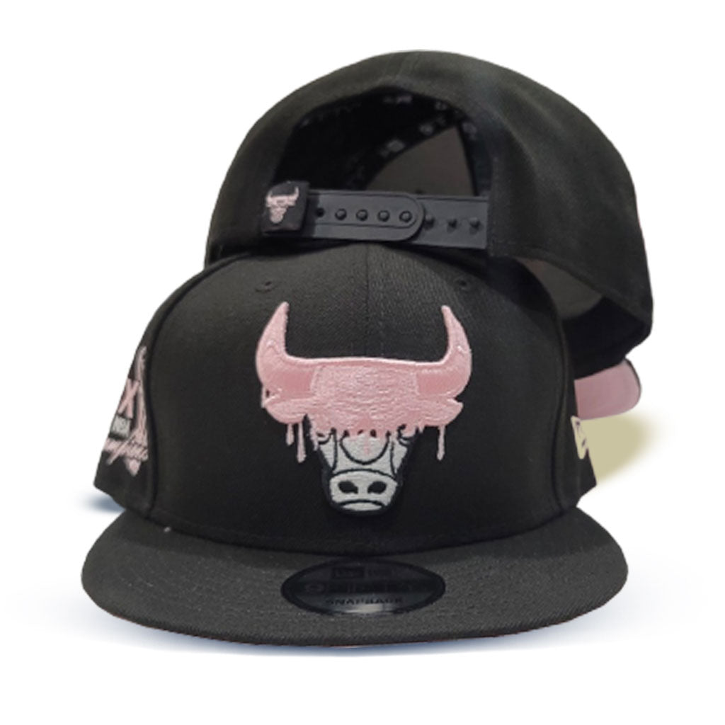 New Era 9Fifty NBA Chicago Bulls Team Drip Snapback Hat W/ Pink Undervisor