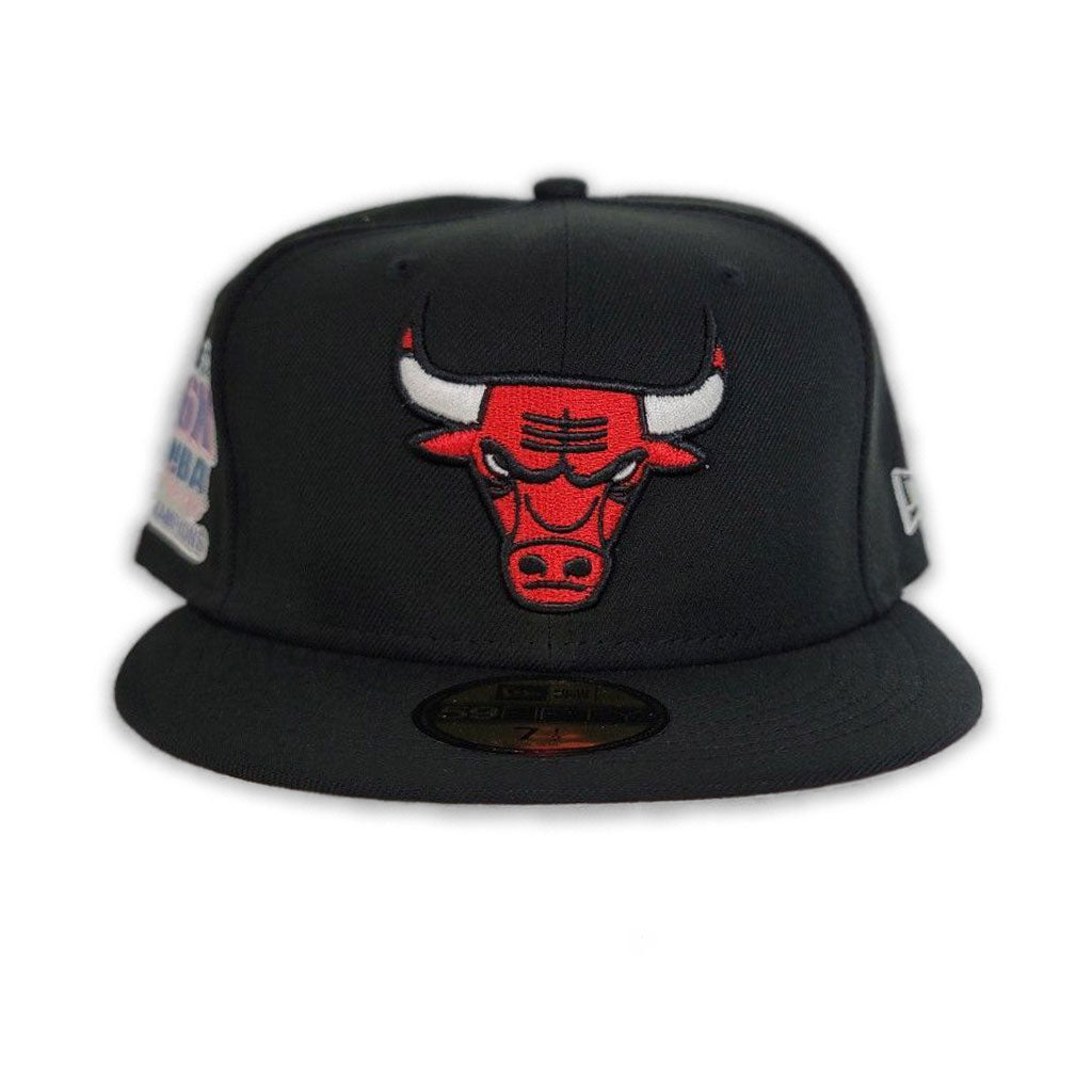 Chicago Bulls New Era Team Logo Patch 9FORTY Trucker Snapback Hat - Black