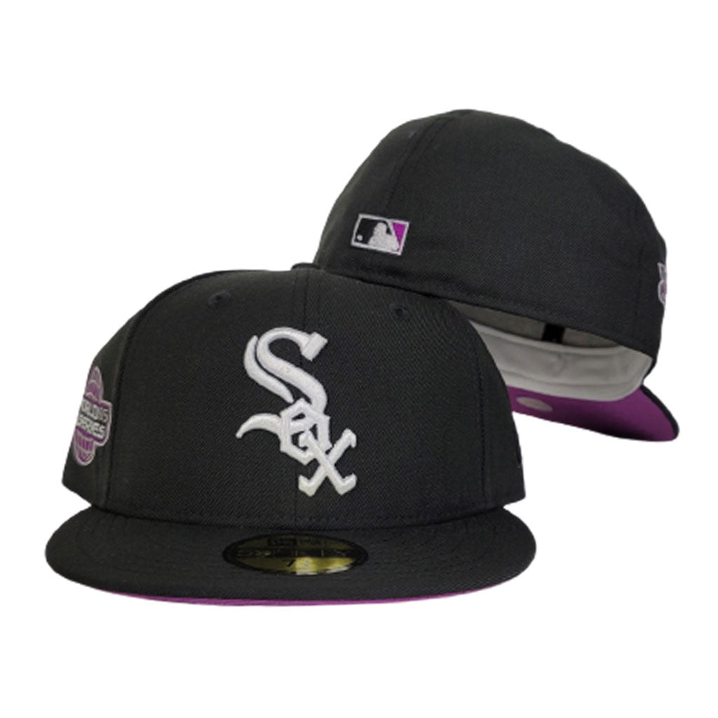 Black Chicago White Sox Lavender Bottom 2005 World Series New Era 59FIFTY Pop Sweat Fitted 75/8