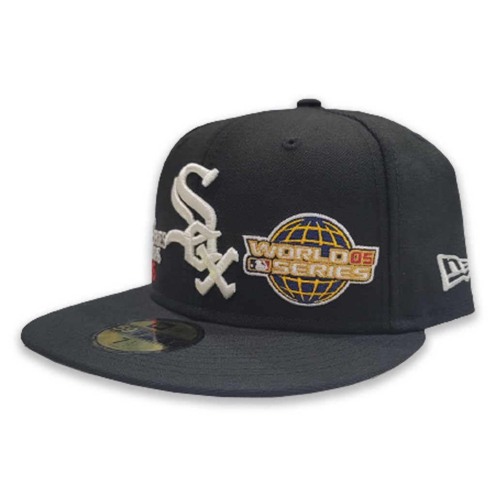 Black Chicago White Sox Gray Bottom 2005 World Series Champions New Era 59FIFTY Fitted 7 3/4